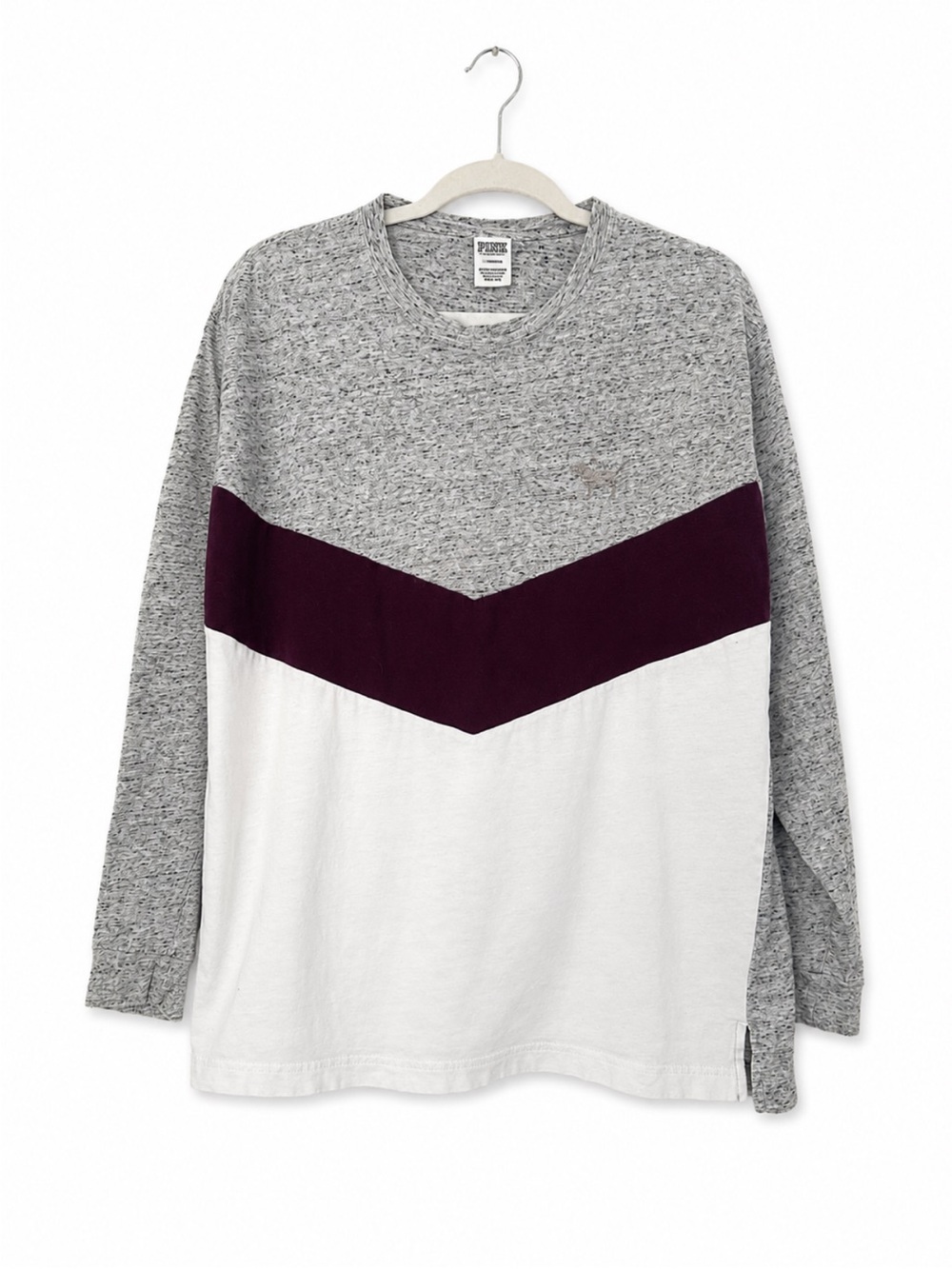 PINK Victoria's Secret Heather Gray Pullover with Black Fleck